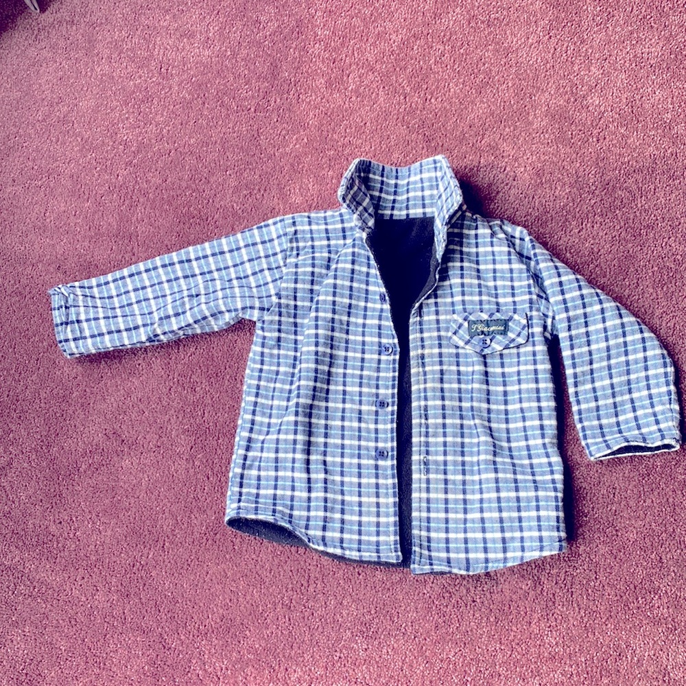 L. Giacomini, size 2t, fleece lined flannel